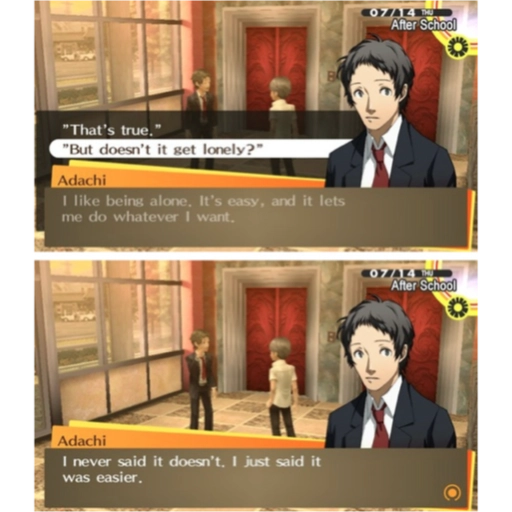 "That's true." "But doesn't it get lonely?" Adachi I like (gcfzr2xypk)