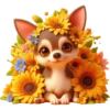 Chihuahua flores amarillas 🏵🌻