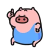 Cute Pink Pig  (qnmrwzxgpf)