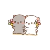 Love peach Mochi cat love  (wj8497dc3k)