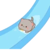 Love peach Mochi cat love  (r43nd9bqms)