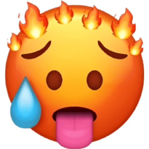 إيموجي يشعر بالحرارة (ty5fs6njrh)