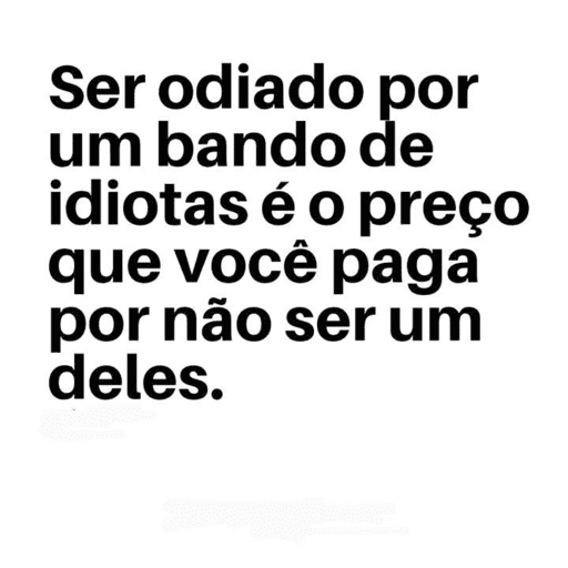 Ser odiado por um bando de idiotas é o preço que você paga (t27fg5smx4)