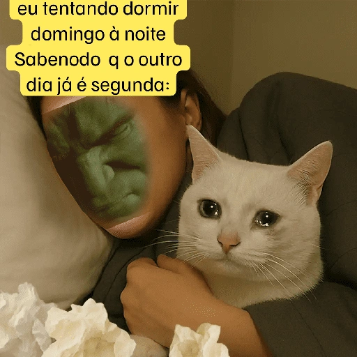 eu tentando dormir domingo à noite Sabenodo q o outro dia já (th3kxp9q4w)