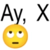 آه، X