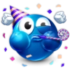 🔵Silly Face/Emoji Blue🔵 (73qwsjvy94)