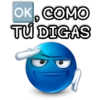 🔵Silly Face/Emoji Blue🔵 (tzdfmqk384)